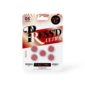 Press'd Ultra MGM 15 Chewable Tablets Black Cherry 40mg
